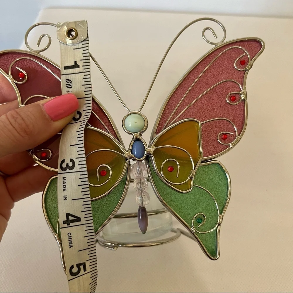 Stained Glass Butterfly Votive Candle Holder